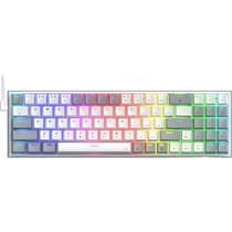 Teclado Gamer Redragon K628-RGB-WG Pollux RGB USB - Branco/Cinza