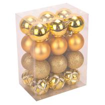 Bolas de Natal Decoracao para Arvore Dorado