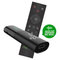 Receptor Iptv Interbras Xplus Stick V2 Ultra HD / 1GB / 8GB / 4K / Controle com Comando de Voz / Android - Preto