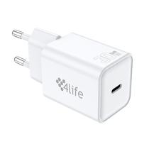 Carregador de Parede 4LIFE 30W Ganmaster Series (FL8230CGW) USB-C / 5V / 3A / 220-240V ~ 50/ 60HZ - Branco