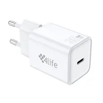 Carregador de Parede 4LIFE 30W Ganmaster Series (FL8230CGW) USB-C / 5V / 3A / 100-240V ~ 50/ 60HZ - Branco