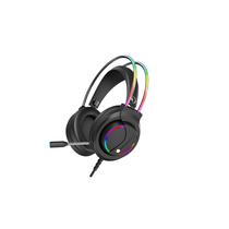 Headset Sate Gamer RGB LED - Black