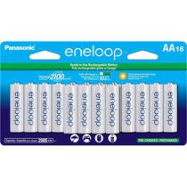 Pilha Recarregavel Panasonic Eneloop BK-3MCCA16FA AA - 16 Unidades