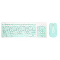 Teclado Kit Mouse e Quanta QTKTM20 - Sem Fio - Membrana -Espanhol - Turquesa