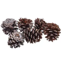 Pinheiros Natal Decorados Prata 5CM (6U)