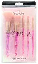 Kit Pincel Ruby Face Make Up - Y21381 (5 Pecas)