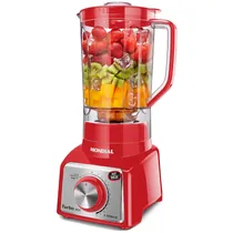Liquidificador Mondial Turbo Inox L-1000RI - 1000W - 3L - 220V 50/60HZ - Vermelho