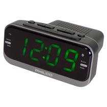 Radio Relogio Philco PRR1012BT-GR - FM - Bluetooth - USB - 1.2" - Preto