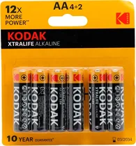 Pilha Kodak Xtralife Alkaline - AA 4+2 (6 Unidades)