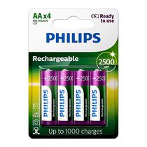 Pilha Philips R6B4RTU25/97 4 Pilhas AA/2500MAH - Recarregavel