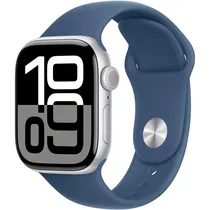 Apple Watch Series 10 MWWA3LW/A 42MM GPS - Aluminum Silver/Denim Sport Band (Caixa Feia)