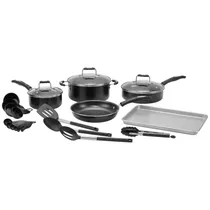 Jogo de Panelas Cuisinart P55-22BK Antiaderentes Premium Chef Preto - 22 Peças