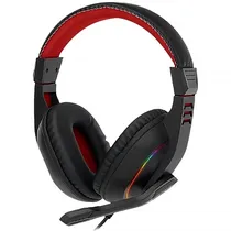 Headset Gaming Redragon H120 Ares RGB com 3.5 MM para PC - Preto/Vermelho