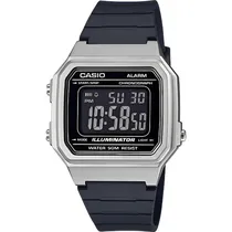 Relógio Casio W-217HM-7BVDF Feminino - Prata/Preto