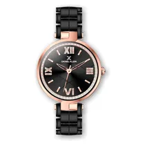 Relógio Feminino Daniel Klein Premium DK.1.12286-6 Preto/Rosa/Ouro