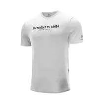 Camiseta Esportiva (Adulto) Kelme Entrena Tu Línea Branco s