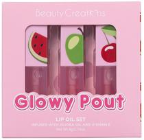 Kit Batom Hidratante Beauty Creations Glowy Pout Jojoba Vitamin e GLOS-01 (3X 4G)