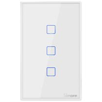 Interruptor de Parede Inteligente Smart Sonoff T2US3C Wi-Fi/3 Botoes/Bivolt - Branco