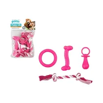 Juguete para Mascotas Pawise 14679 Puppy Life Teething Pink 4 Piezas