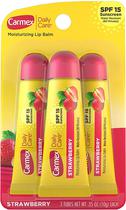 Balsamo Labial Carmex Moisturizing Lip Balm Strawberry 10G (3 Unidades)