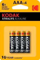 Pilha Kodak Xtralife Alkaline - AAAX4 (4 Unidades)