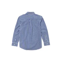 Camisa Lacoste Infantil Masculino CJ9707-FYL 08A ? Xadrez Azul