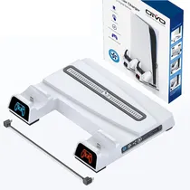 Carregador para Bateria de Controle Oivo IV-P5241-01 para PS5 / Dual Stand / RGB / Cooler - Branco