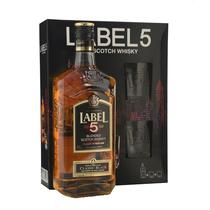 Whisky Label 5 Con Vaso 1LT