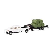 Juguete Tomy Ford F-350 With Gooseneck Trailer And Bales LP68114