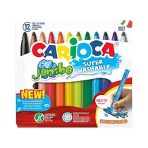 Marcador Rotulador Carioca Jumbo Superwashable 40565 12 Unidades