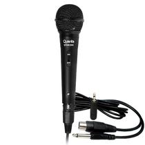 Microfone Quanta QTMIC200 Unidirecional com Jack 6.3 MM - Preto