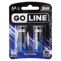 Pilha Alcalina Goline AA / 1.5V - 2 Unidades