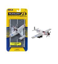 Aircraft Model 1:XXX RUNWAY-24 P-51 Mustang Silver (Usaaf) RW195