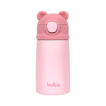 Botella Térmica Con Pajita Buba Osito de Peluche 18077 Rosa 320ML