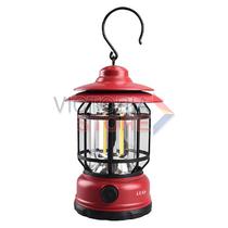 Lampada LED Retro Luo LU-193 Portatil com Bateria Recarregavel - Vermelho