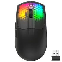 Mouse Gamer Attack Shark X5 Wireless / Bluetooth / RGB - Preto (GBT-26245-2010)