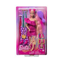 Muneca Mattel Barbie Fun & Fancy Doll With Extra-Long Colorful Blonde Hair HKT96