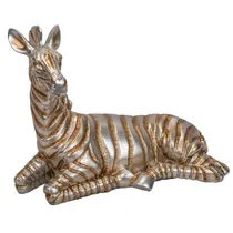 Estátua Decorativa de Cebra 25 CM Prateado