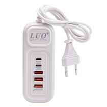 Adaptador Multiple Luo LU-4964 / 35W / 2X USB-C / 3X USB-A - Branco