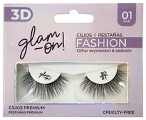 Cílios Postiços Glam-On Natural 3D/81 - 1 Par
