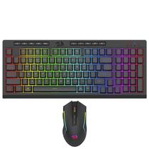 Teclado Gamer Redragon S142 Rylo Pro Combo Wireless / RGB / Ingles - Preto