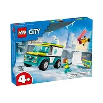 Juguete de Construcción Lego City Emergency Ambulance 60403 79 Piezas