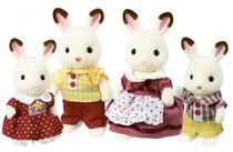 Epoch Sylvanian Families Chocolate Rabbit Family 4150 - 4 PCS