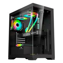 Gabinete Coolman Aquarius, Vidro Temperado, Glass Black, ATX, M-ATX, Mini-Itx