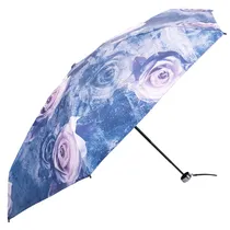 Sombrinha Guarda-Chuva Floral Lilas 18CM Fechado 90CM Circuferencia