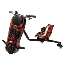 Triciclo Elétrico Keen Robot - 8.5" - Bluetooth - LED - Recarregável - Preto e Vermelho