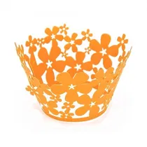 Kit Wraps para Cupcakes Flores W07 Dourado 25PCS