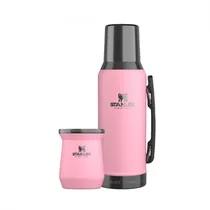 Kit Mate Stanley Messi Goat Pink Garrafa Termica + Cuia