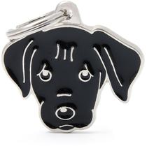 Medalha de Identificacao Myfamily Friends Cao Labrador Preto MF31BLACK