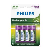 Pilha Recargable Philips AA R6B4RTU10/97 PACK-4 (1000MAH)